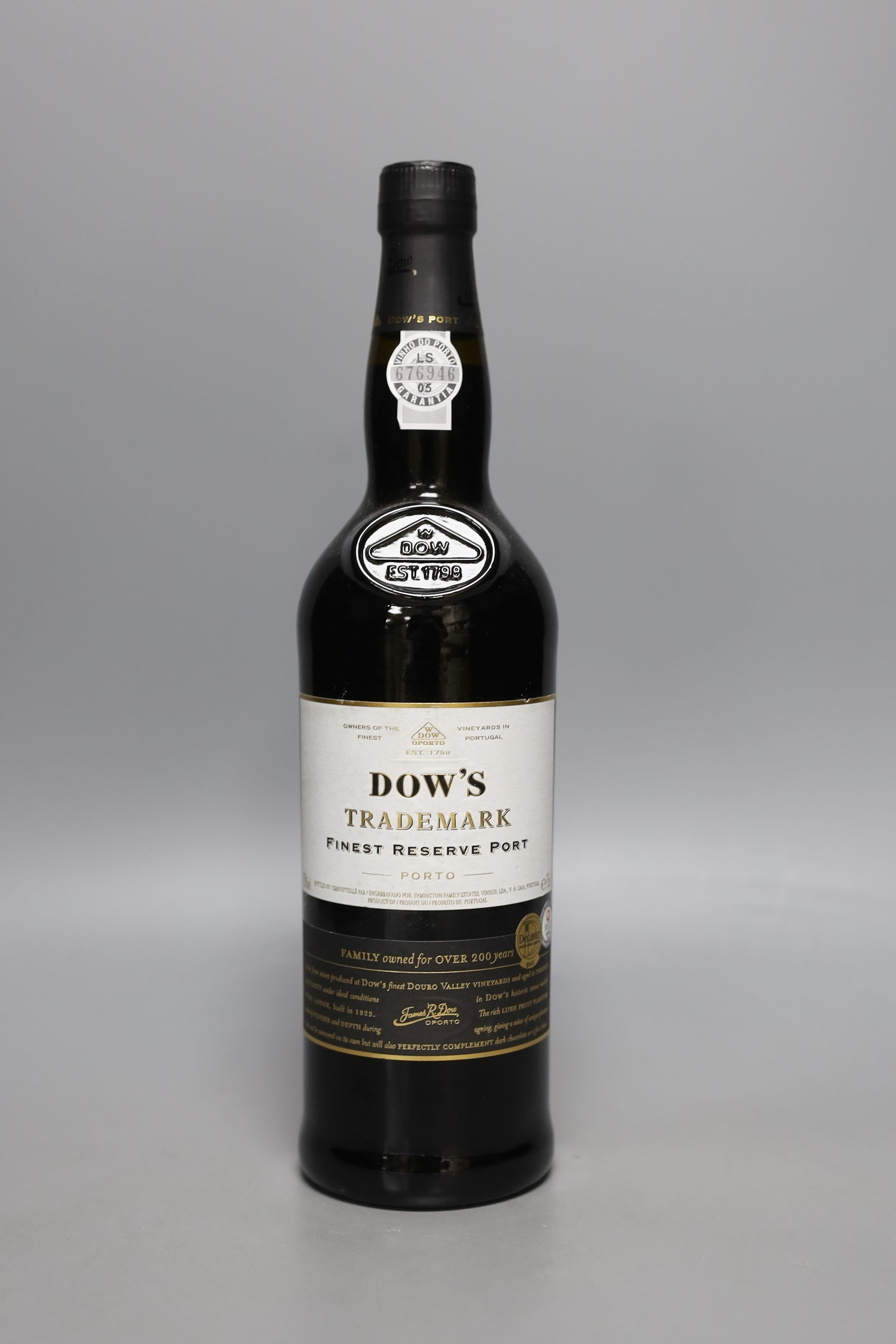 Ten 75cl bottles of Dow’s Trademark Finest Reserve Port
